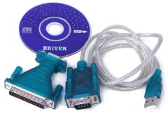 Usb to Rs232(Serial) LPT(Db25) Soketli Kablo