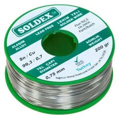 Soldex 0.75 Mm 200 Gr Kurşunsuz Lehim Teli