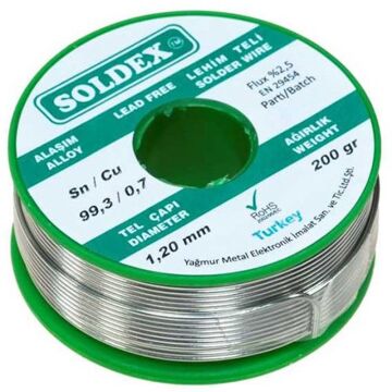 Soldex 1.20 Mm 200 Gr Kurşunsuz Lehim Teli