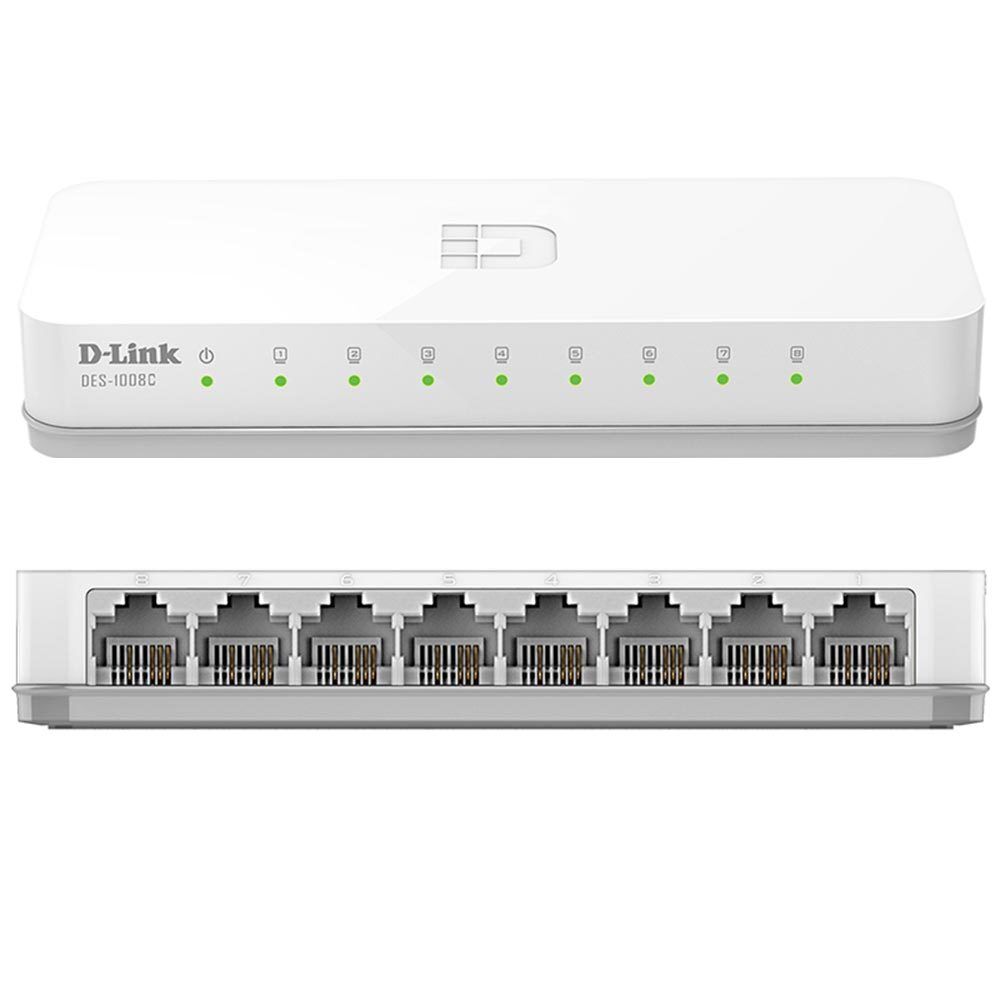 D-Link DES-1008c 10/100 Mbps 8 Port Ethernet Switch