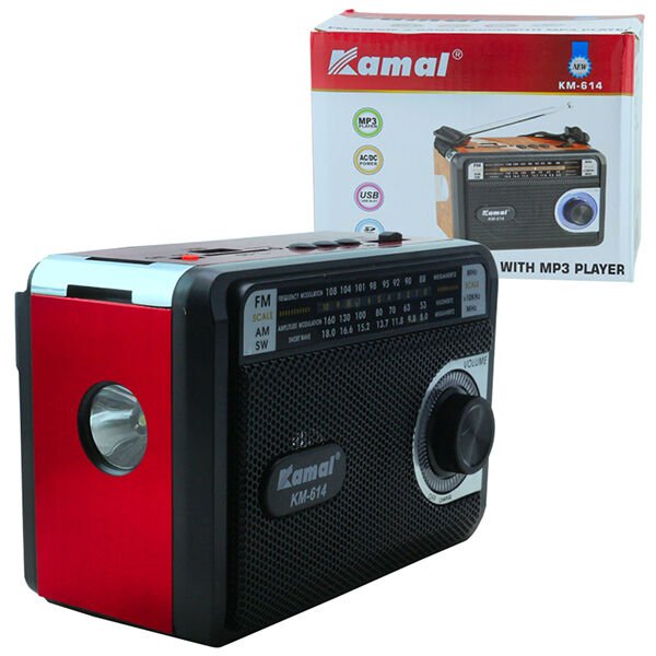 KAMAL KM-614 USB/SD/FM DESTEKLİ MP3 ÇALAR AHŞAP RADYO