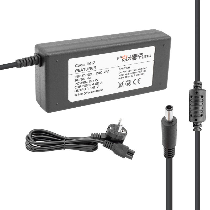 POWERMASTER 19.5 VOLT - 4.62 AMPER 4.5*3.0 UÇLU HP ULTRABOOK NOTEBOOK ADAPTÖR