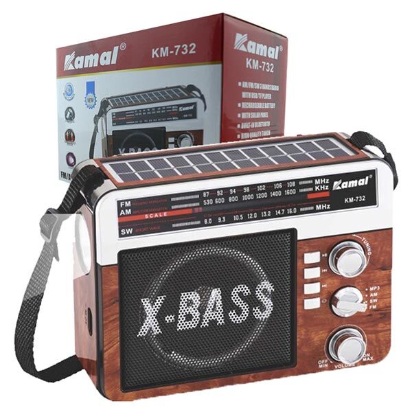 KAMAL KM-732 USB/SD/BLUETOOTH DESTEKLİ SOLARLI MP3 ÇALAR RADYO