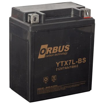 Orbus 12 V 7 Amper Elektrikli Karbon Bisiklet Aküsü YTX7L-BS