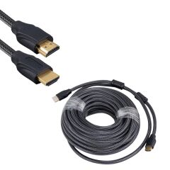 Fully G-507D 10 Metre Örgülü Gold Uçlu HDMI Kablo