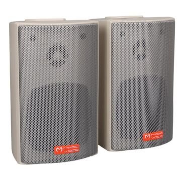 MagicVoice MV-16 7.5 CM 30 Watt Komütatörlü Hat Trafolu Beyaz Sütun Hoparlör (2'li Takım)