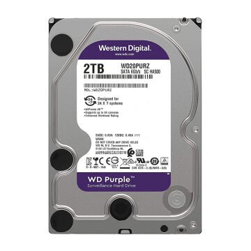 Western Digital Purple WD22PURZ 2 TB Sata 6GB/S 7-24 Güvenlik Harddisk