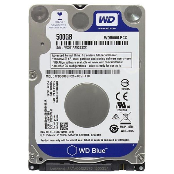 WD WD5000LPCX 500 GB 5400RPM SATA6 2.5 SEAGATE ST500LM030 HARDDİSK