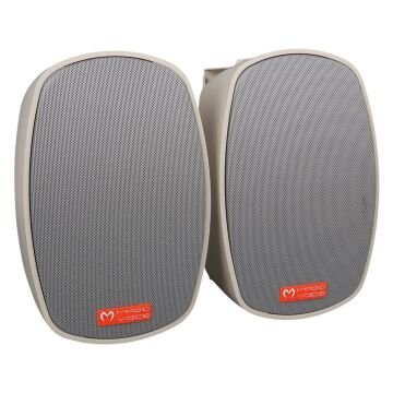 MagicVoice MV-22 12 CM 40 Watt Komütatörlü Hat Trafolu Krem Beyaz Sütun Hoparlör (2'li Takım)