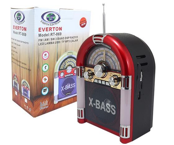 EVERTON RT-869 MÜZİK KUTUSU USB/SD/FM/AW/SW/AUX