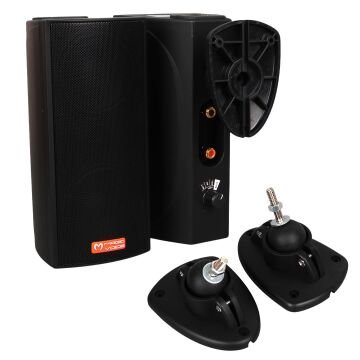 MagicVoice MV-19 2x7.5 CM 40 Watt Komütatörlü Hat Trafolu Siyah Sütun Hoparlör (2'li Takım)