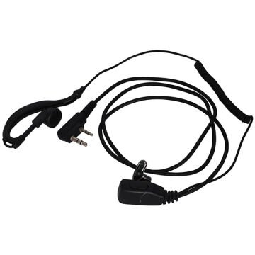 Wln PMR-446 C Tipi Kulak Üstü EL Telsizi PTT Mikrofonlu Kulaklığı 2 Jacklı Aselsan A446 Spiral Arkalıklı 120Cm