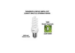 STARMAX SM-2711 11W KUTULU TASARRUFLU AMPUL E27 (5'Lİ PAKET)