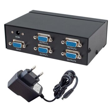 S-Link SL-2504 4 PORT 250 Mhz Monitör Çoklayıcı Vga Splitter Dağıtıcı