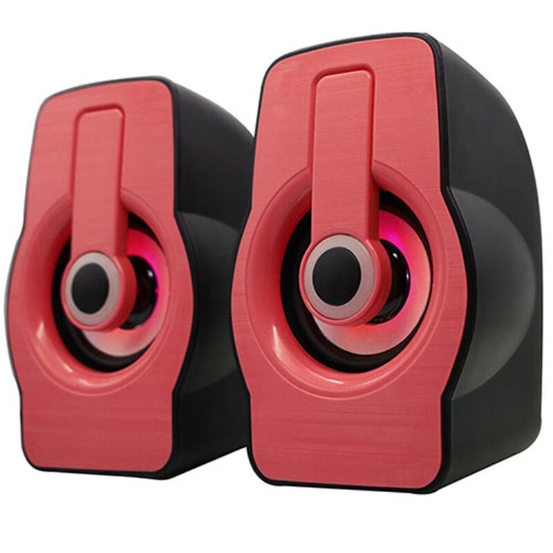 SNOPY SN-X23 2.0 MULTIMEDIA RGB IŞIKLI 3 WATT * 2 USB HOPARLÖR SİYAH/MAVİ-SİYAH/KIRMIZI