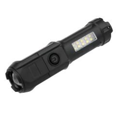 PowerMaster 109-B Zoomlu Flash Özellikli SMD ve Power LED’li Şarjlı Plastik Kasa El Feneri (Powerbank Özellikli)
