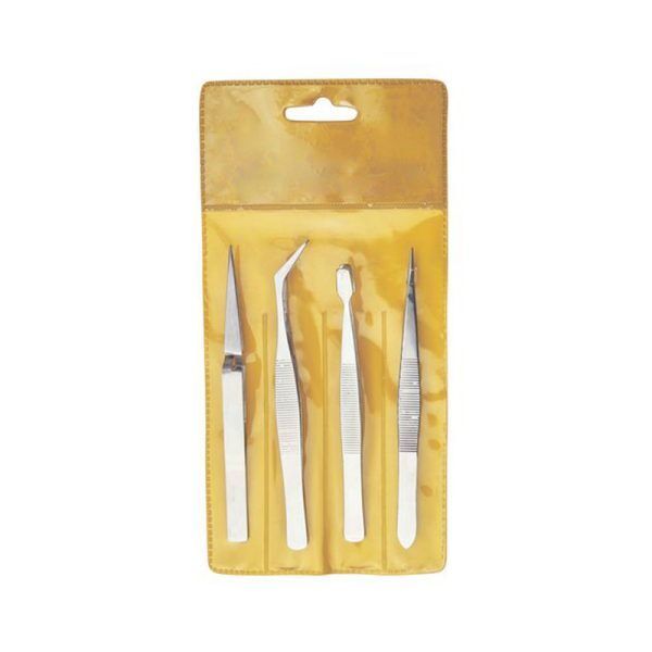 Prolink PY-019 4lü Paslanmaz Çelik Cımbız Seti Düz/fint/kavisli Ters