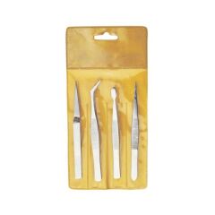 Prolink PY-019 4lü Paslanmaz Çelik Cımbız Seti Düz/fint/kavisli Ters