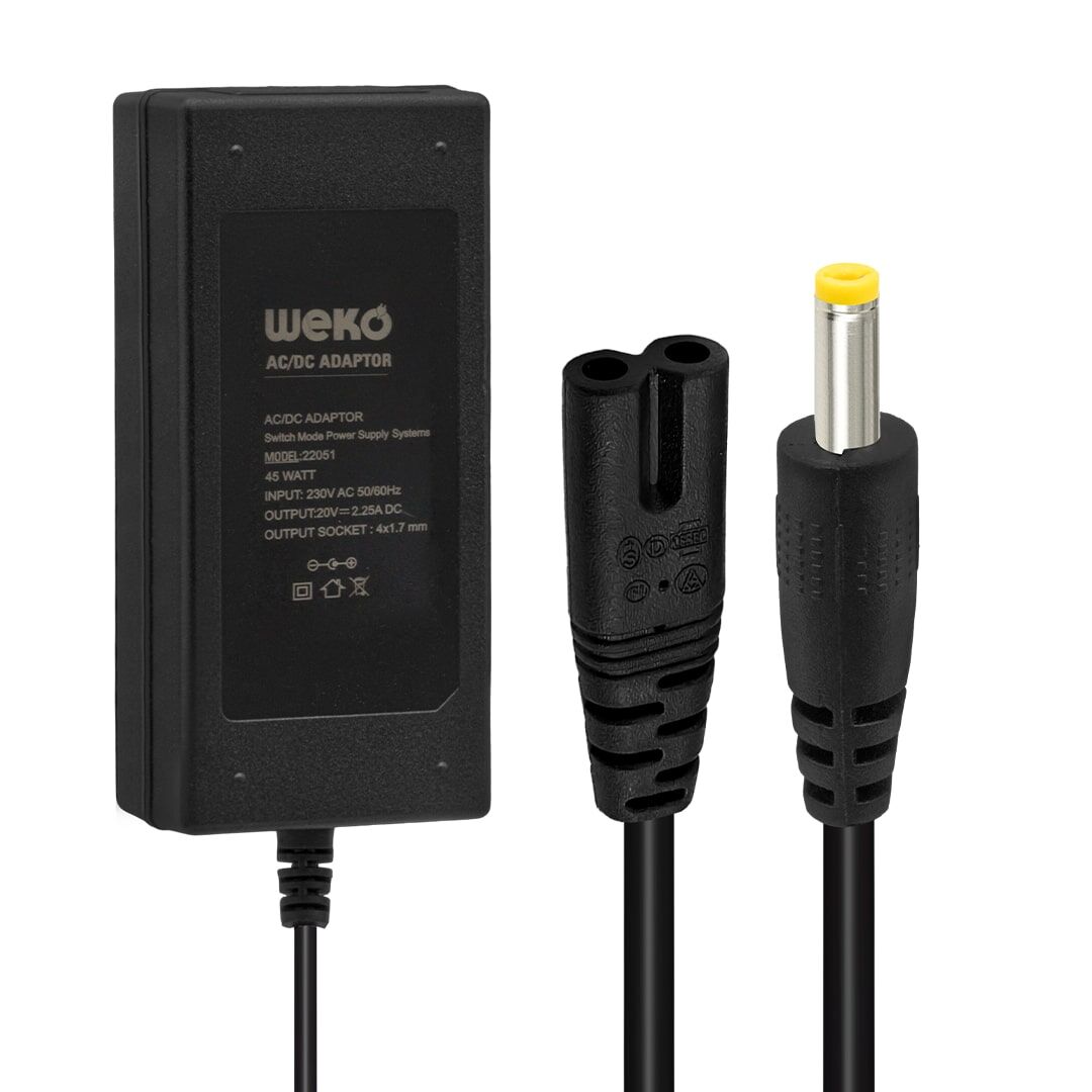 Weko 20 Volt 2.25 Amper 4.0x1.7mm Uçlu Notebook Adaptör