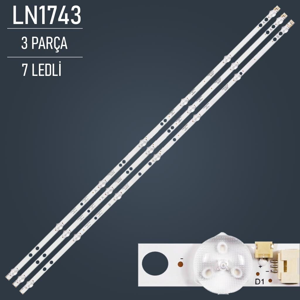 VESTEL 43F9500 LED BAR, VESTEL 43F8500 LED BAR, VESTEL 43F7500 LED BAR, TOSHIBA 43LL3A63DT LED BAR, HI-LEVEL 43HL650 LED BAR, REGAL 43R6520FA LED BAR