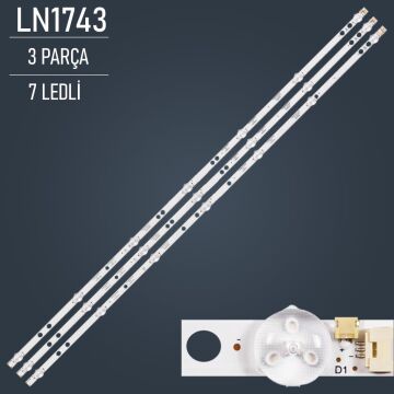 VESTEL 43F9500 LED BAR, VESTEL 43F8500 LED BAR, VESTEL 43F7500 LED BAR, TOSHIBA 43LL3A63DT LED BAR, HI-LEVEL 43HL650 LED BAR, REGAL 43R6520FA LED BAR