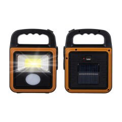 PowerMaster HS-8020C COB LED Solar 4 Kademeli Şarjlı El Işıldak Feneri - USB Çıkışlı Powerbank