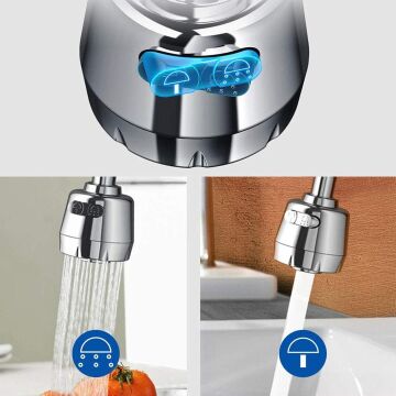 Sunup SN-27114 2 Kademeli Tasarruflu Musluk Başlığı 360 Derece