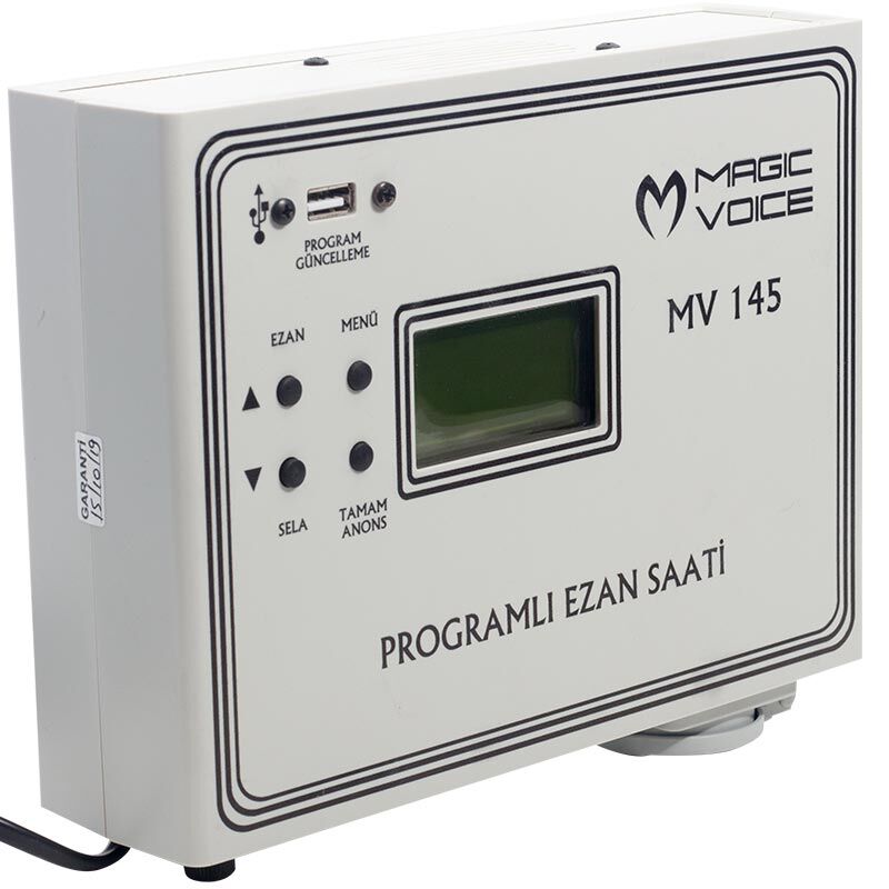 Magicvoice MV-145 3 Hocalı Programlı Duvar Tipi Ezan Saati