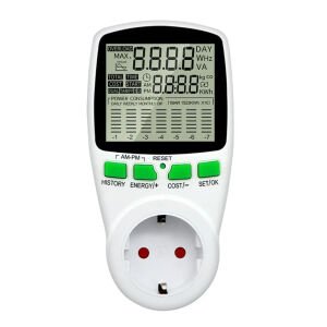 Gesi PM-1453 Dijital Wattmetre Enerji Sarfiyat Ölçer Tüketim Ölçer 220 Volt 16 Amper 3680 Watt Priz