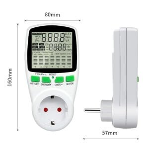 Gesi PM-1453 Dijital Wattmetre Enerji Sarfiyat Ölçer Tüketim Ölçer 220 Volt 16 Amper 3680 Watt Priz