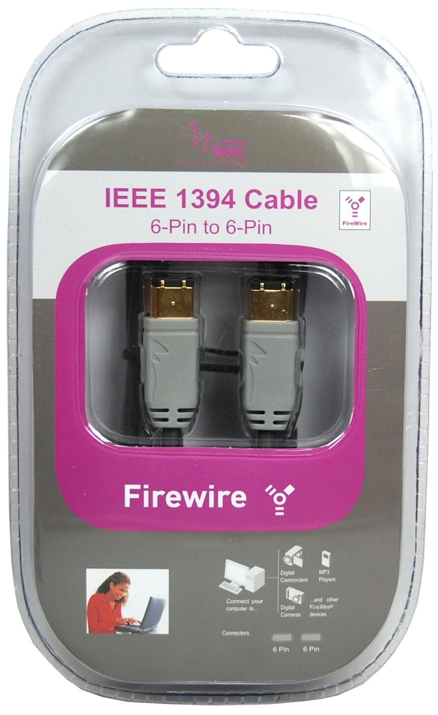 Fireware IEEE 1394 Kablo 6pin-6pin Altın Kapl. 1.5M