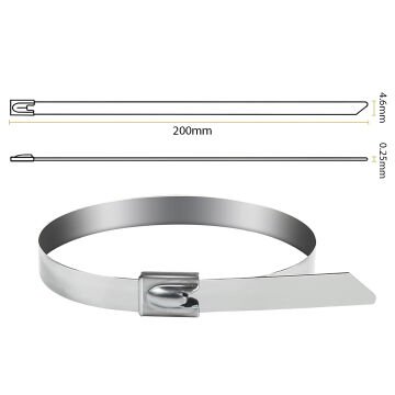 PowerMaster PM-26359 304 Paslanmaz Çelik Kablo Bağı 4.6X200Mm