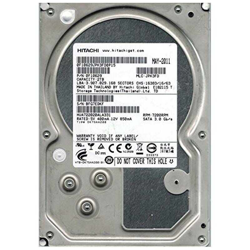 HITACHI HUA723020ALA640 2 TB 7200 64MB 3.5 SATA3 HARDDİSK
