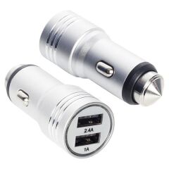 Powerway X-633 Çift Usb'li 3.1 Amper Metal Çakmaklık Araç Şarj Cihazı