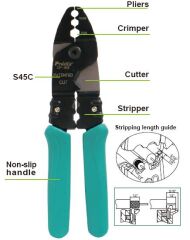 Proskit Cp-418 Koaksiyel Sıkıştırma Pensesi (Rg6/Rg58)