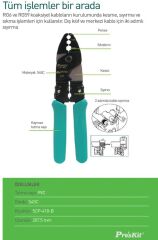 Proskit Cp-418 Koaksiyel Sıkıştırma Pensesi (Rg6/Rg58)