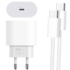 Powerway RXS27 20W Type-C Şarj Adaptörü - Kablo Seti (Apple 15 Pro-Pro Max Uyumlu)