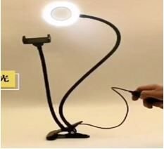 Powermaster PM-2577 Masa Sabitlemeli 3000K-5000K-6500K Selfie Işıklı Telefon Tutacağı Akrobat 2in1