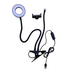 Powermaster PM-2577 Masa Sabitlemeli 3000K-5000K-6500K Selfie Işıklı Telefon Tutacağı Akrobat 2in1