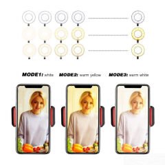 Powermaster PM-2577 Masa Sabitlemeli 3000K-5000K-6500K Selfie Işıklı Telefon Tutacağı Akrobat 2in1
