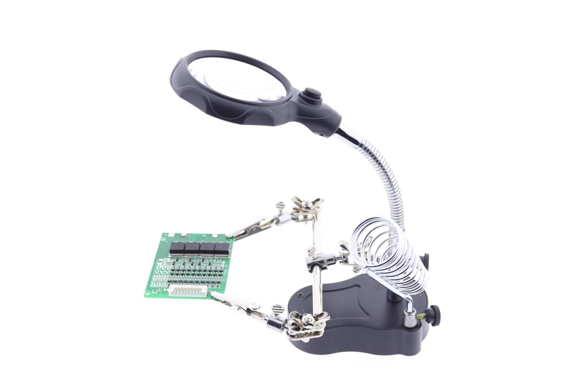 Mate MG16126-A Ledli Büyüteç ve Havya Standı Yardımcı El Pcb Tutucu