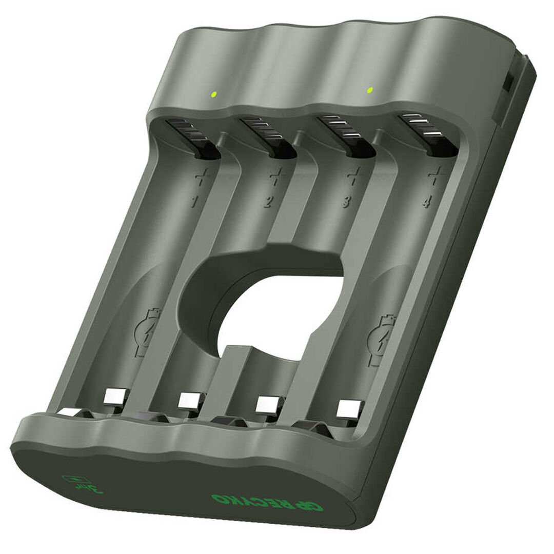 GP Recyko B441 Usb 4’lü AA - AAA Pil Şarj Cihazı (GPACSB44103 GPB441R21-2GTLB1)