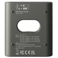 GP Recyko B441 Usb 4’lü AA - AAA Pil Şarj Cihazı (GPACSB44103 GPB441R21-2GTLB1)