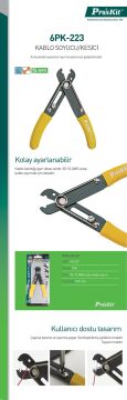 Proskit 6Pk-223 Kablo Soyucu/Kesici