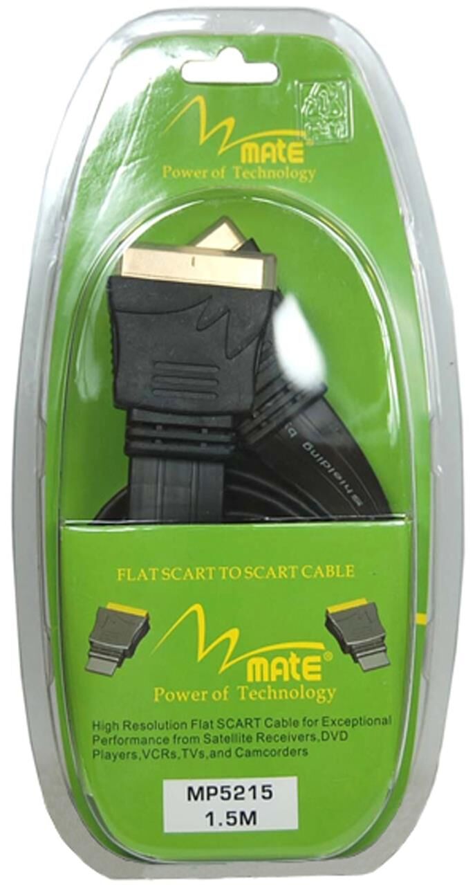 Mate MP-5215 Altın Uçlu Scart Scart Kablo 1.5Mt
