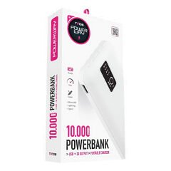 Powerway TX108 Dijital Göstergeli 4 Çıkışlı 10000 Mah Powerbank Siyah