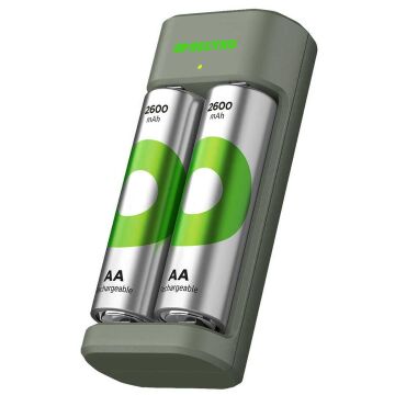 Gp Recyko E221 2*2600 mAh R6 AA Pilli Şarj Cihazı (GP-E221/270AHCER21-2GTLB2)