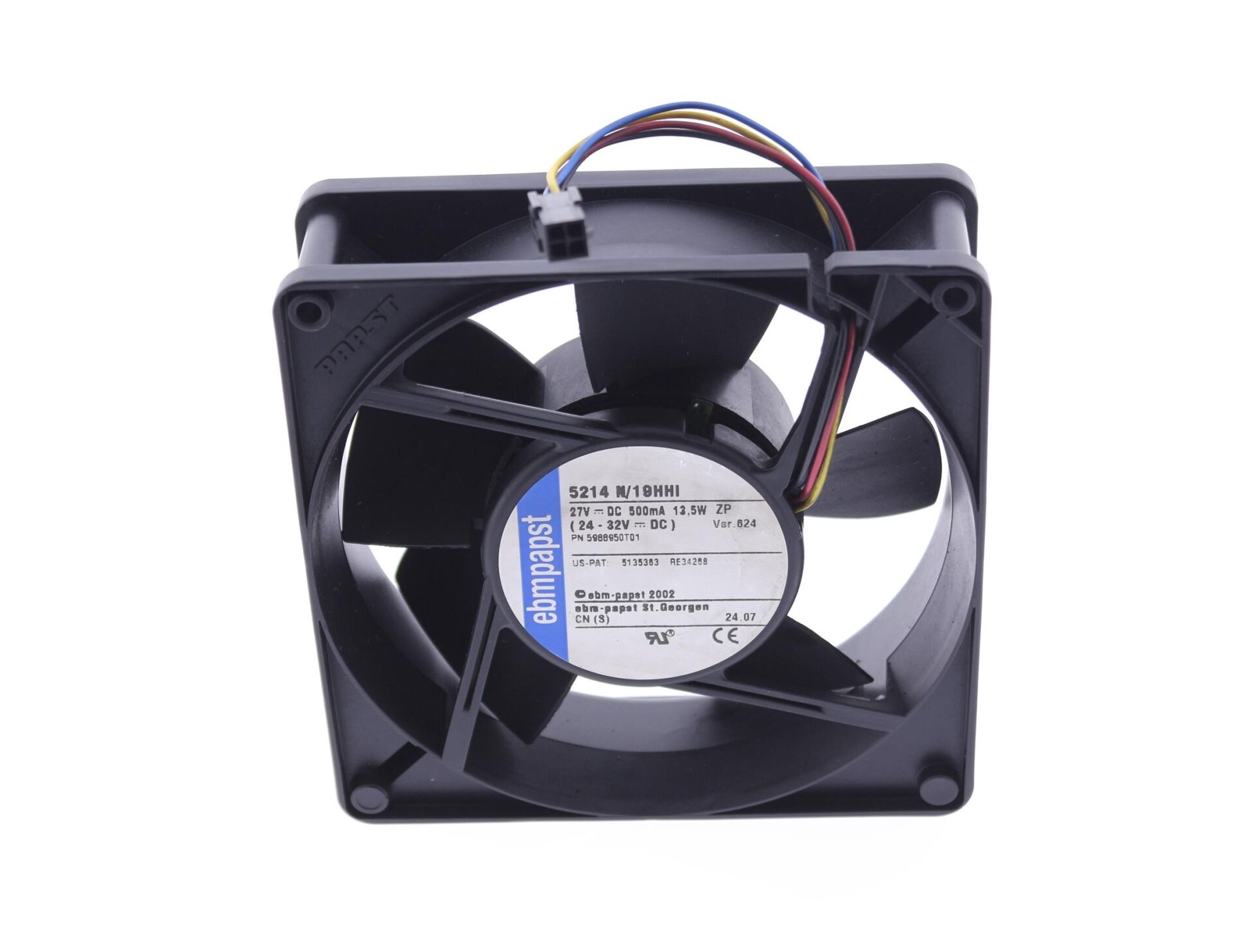 Ebmpapst 5214N/19HHI 27V 13.5W İnverter Soğutma Fanı 127*127*38mm 4Pin İnvertör