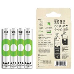 Gp Recyko B441 4*950 mAh R03 AAA Pilli Şarj Cihazı (100HCER21-2GTLB4)