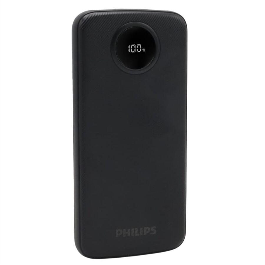 Philips DLP7712CB 10.000mAh PD Hızlı Şarj Dijital Ekranlı Siyah Powerbank